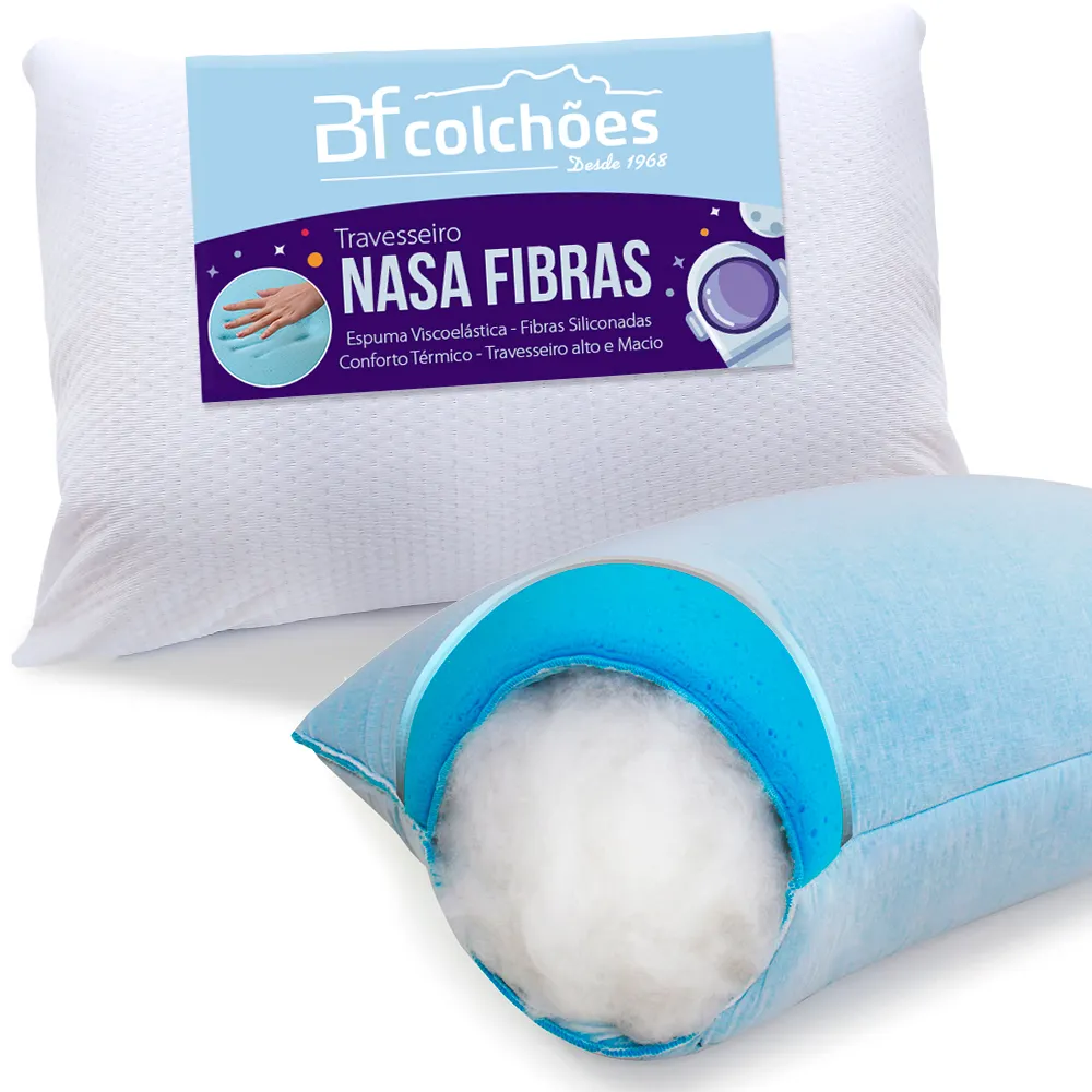 Travesseiro Nasa Fibra Conforto Térmico