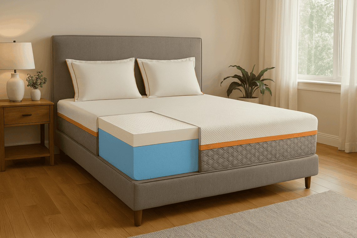 Colchão de látex Zipflex com espuma HR, alta resiliência e durabilidade