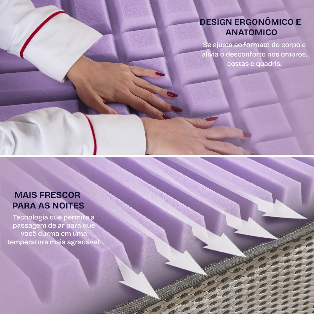 Pillow Top Solteiro Anatomic High Resilience