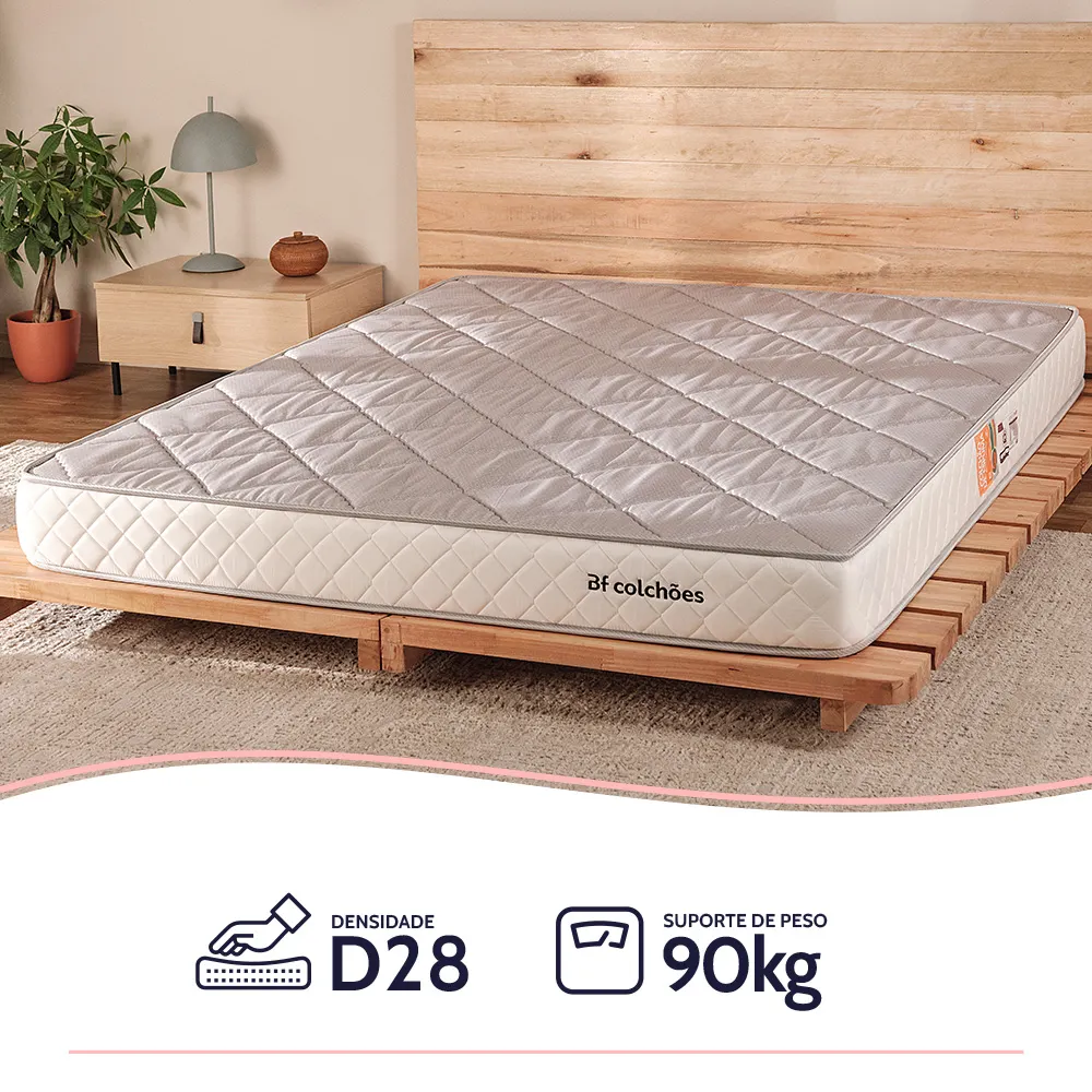 Colchão Casal Ortopédico Vácuo Espuma D28 138x188x17cm BF Colchões