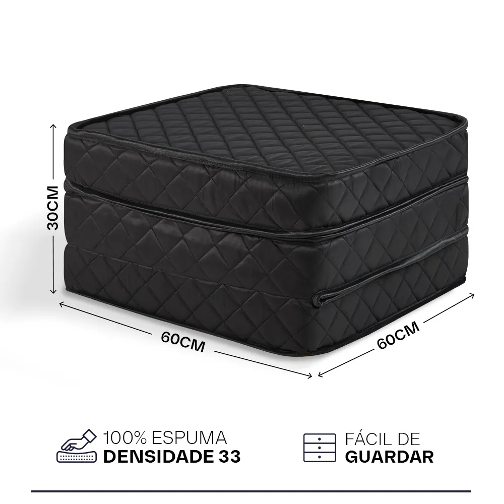 Colchão solteiro dobrável D33 da BF Colchões com espuma D33 certificada
